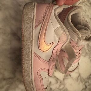 Nike Kids Light Pink and White Sneakers